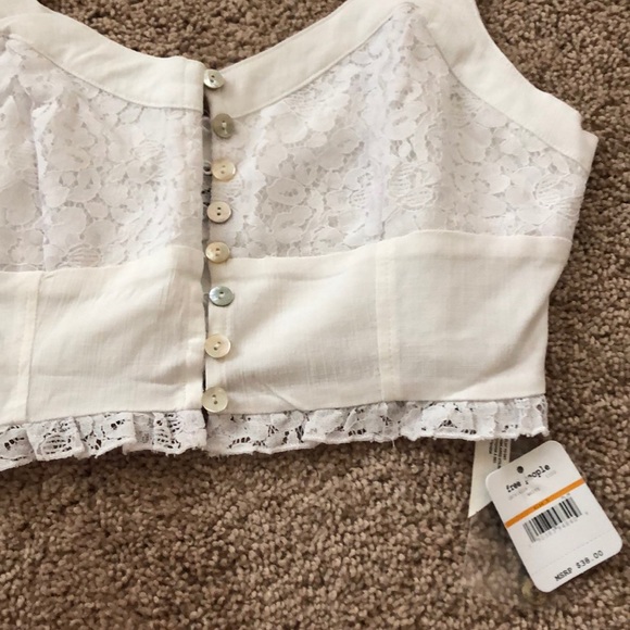 White lace Free People crop top - Picture 2 of 2
